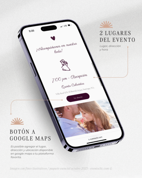 Paquete Esencial Boda - Invitación Web