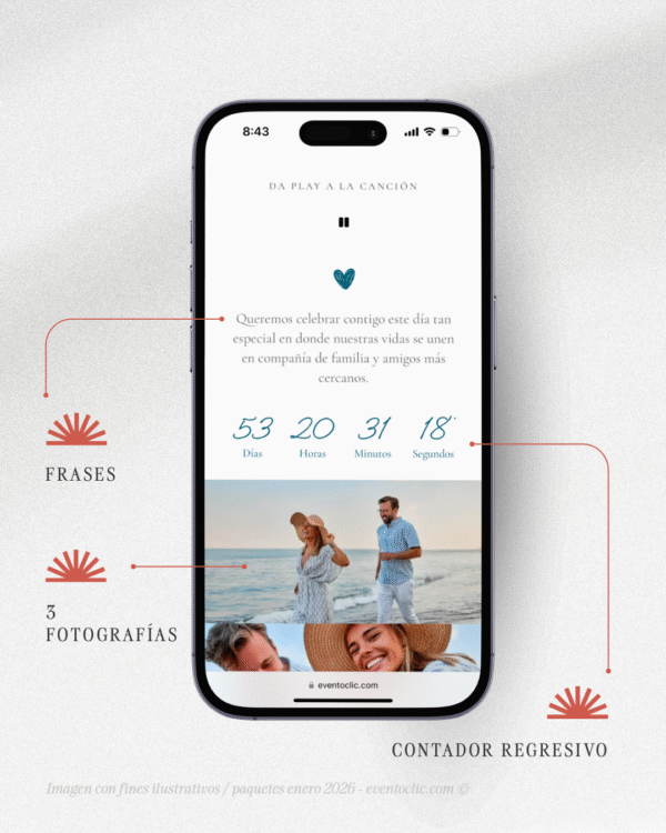 ⚡️ Esencial Boda - Invitación Web