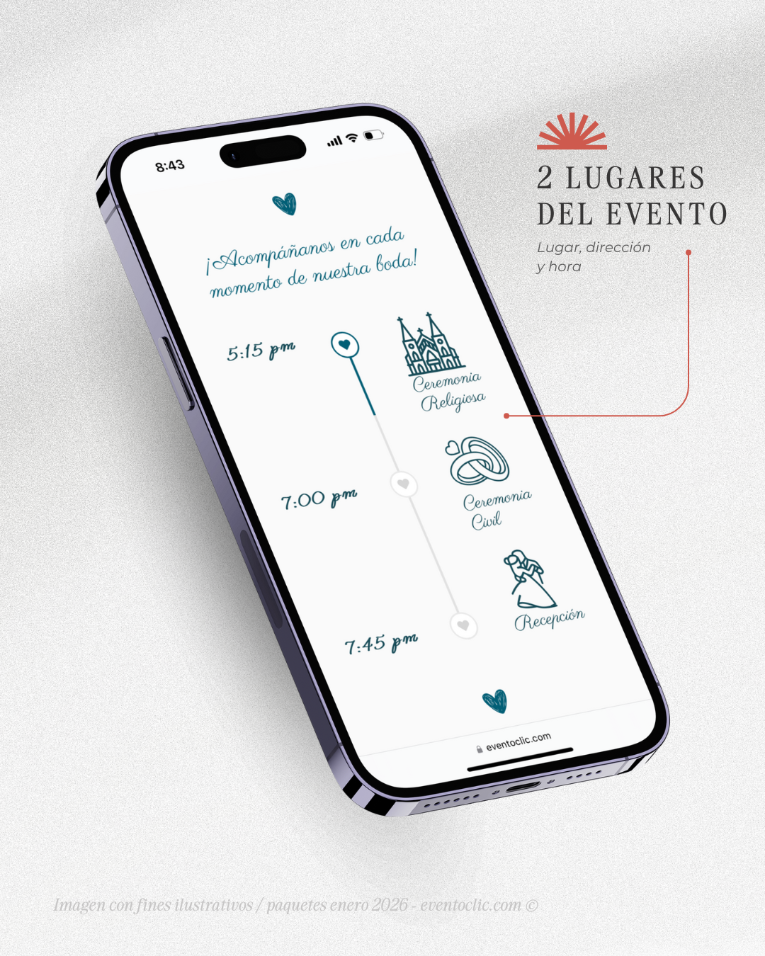 CLASICO ENERO 2026 - 4 Paquete Clásico Boda - Invitación Web