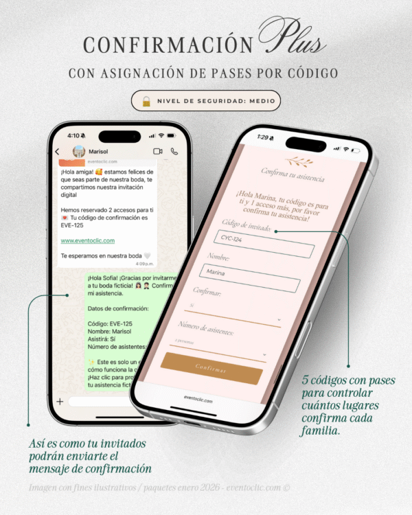 CLASICO ENERO 2026 - 7 Paquete Clásico Boda - Invitación Web