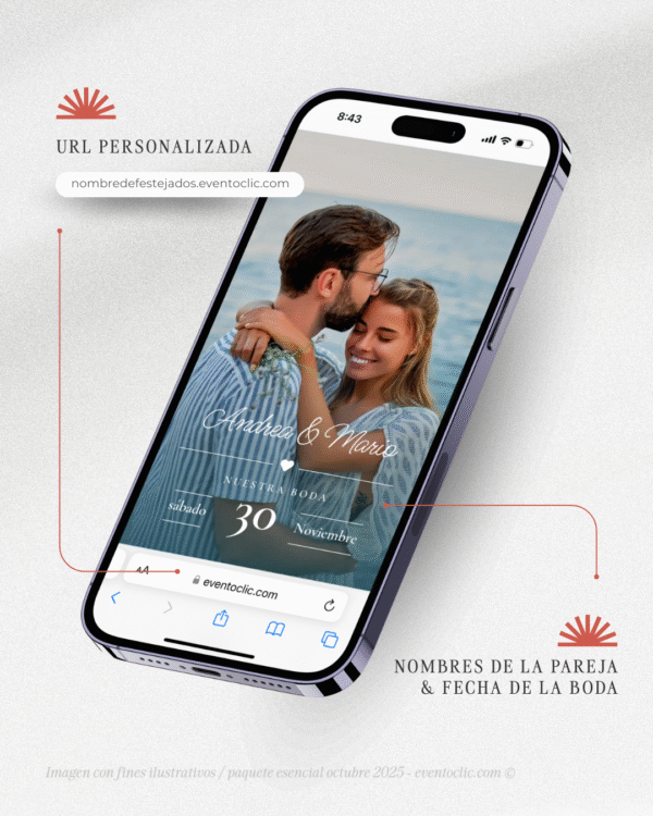 Paquete Clásico Boda - Invitación Web