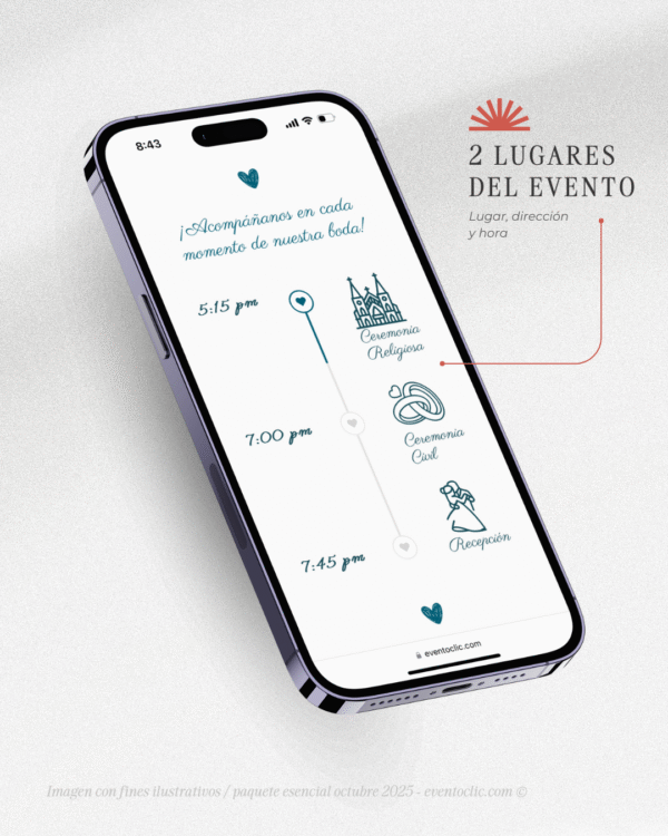 Paquete Clásico Boda - Invitación Web