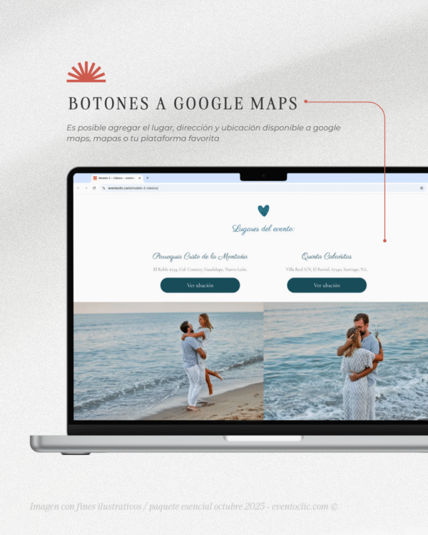 Paquete Clásico Boda - Invitación Web