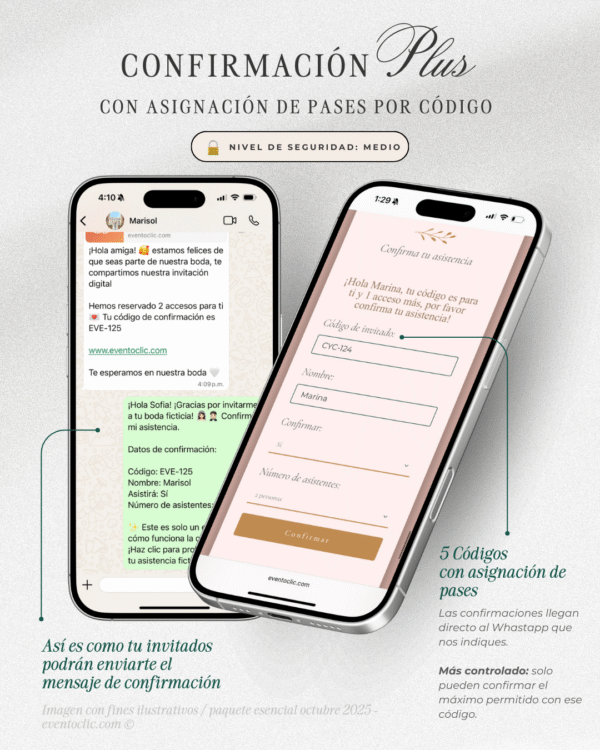 Paquete Clásico Boda - Invitación Web