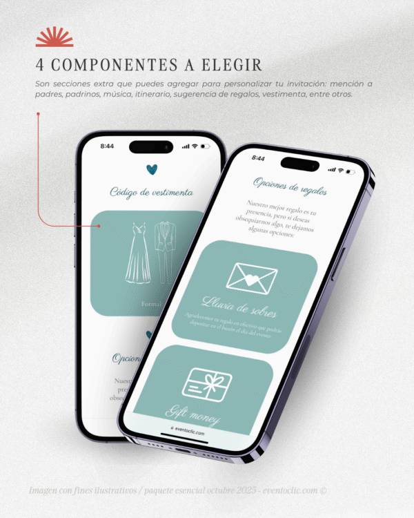 Paquete Clásico Boda - Invitación Web