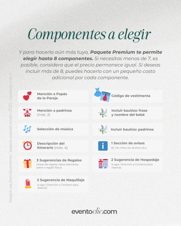 Paquete Premium Boda - Invitación Web