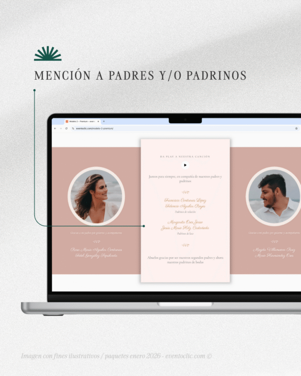 PREMIUM ENERO 2026 - 5 Paquete Premium Boda - Invitación Web