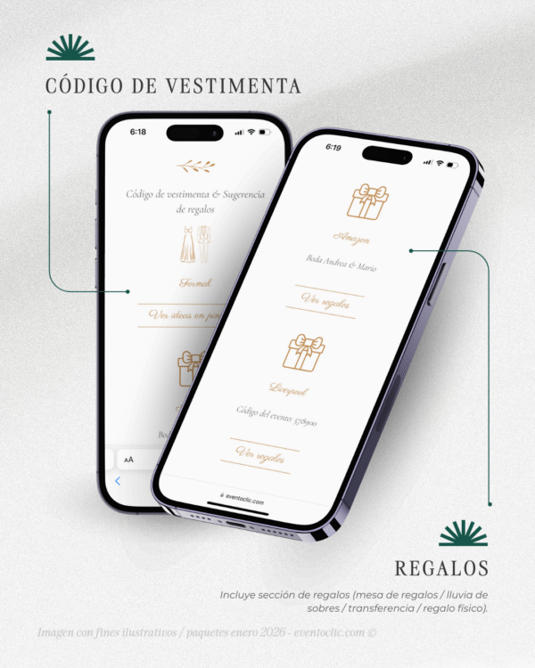 PREMIUM ENERO 2026 - 9 Paquete Premium Boda - Invitación Web