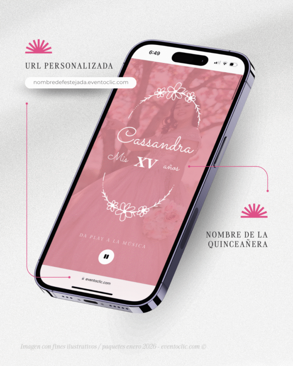 Paquete Clásico XV años - Invitación Web