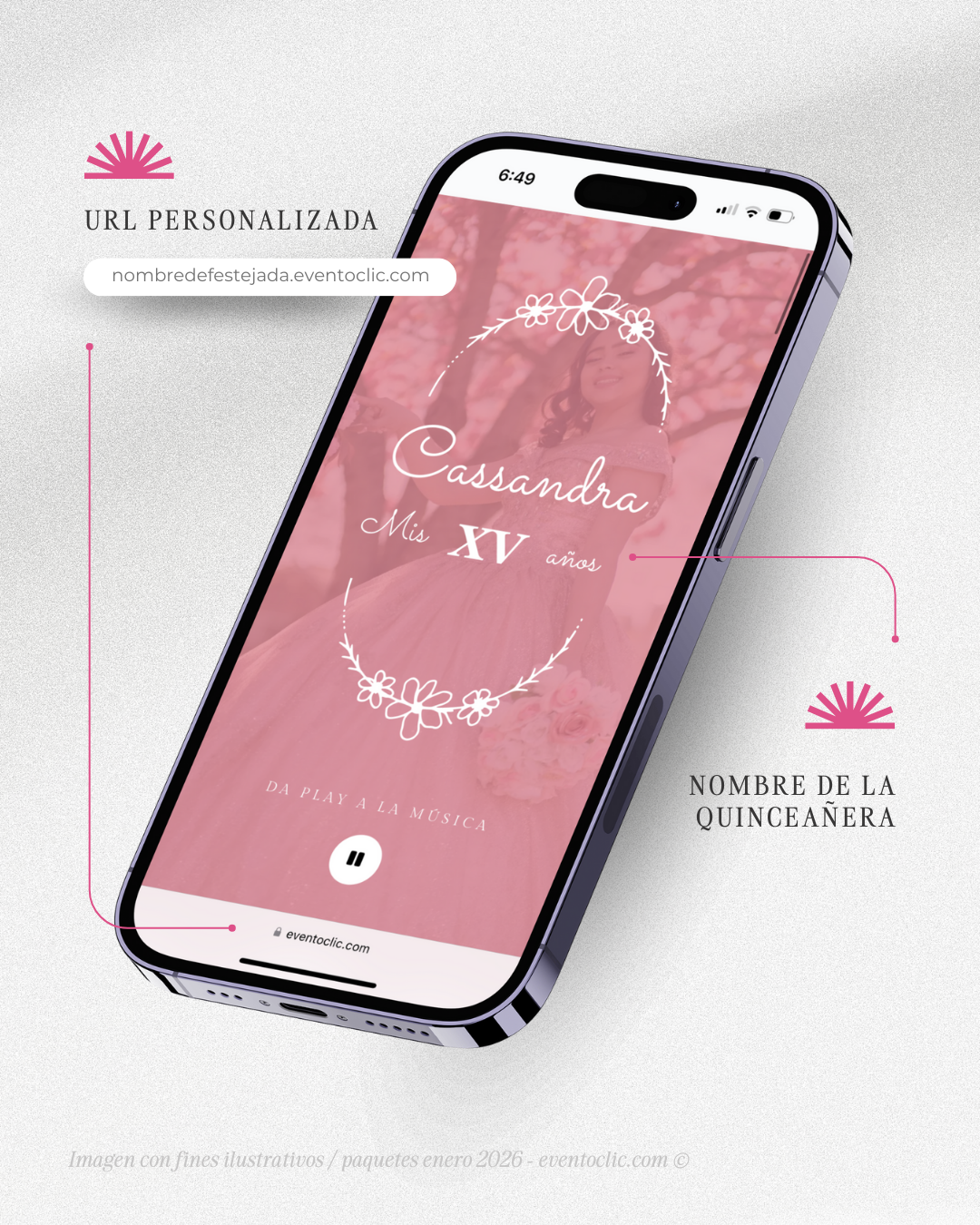 Paquete Clásico XV años - Invitación Web - Image 4