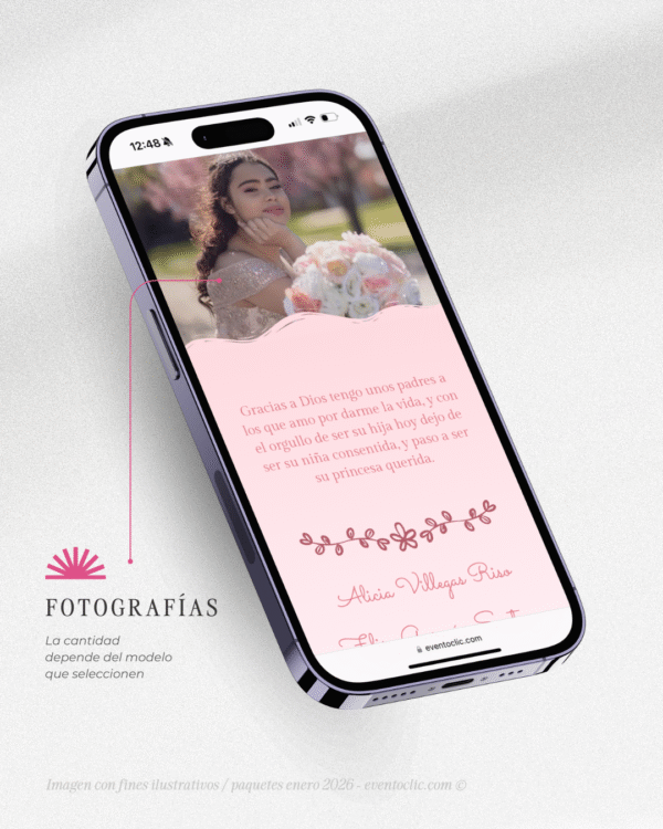 Paquete Clásico XV años - Invitación Web