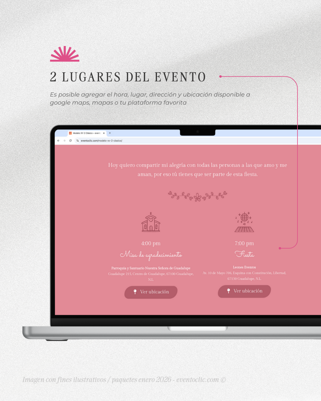 Paquete Clásico XV años - Invitación Web - Image 7