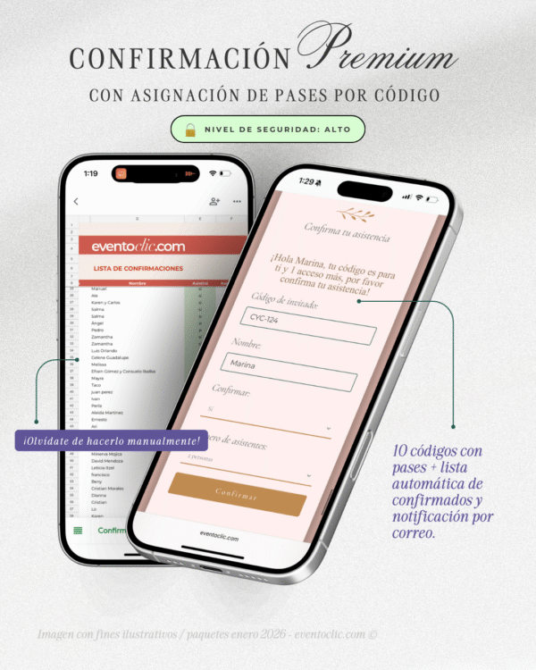 XV PREMIUM - ENERO 2026 - 3 Paquete Premium XV años - Invitaciones Web