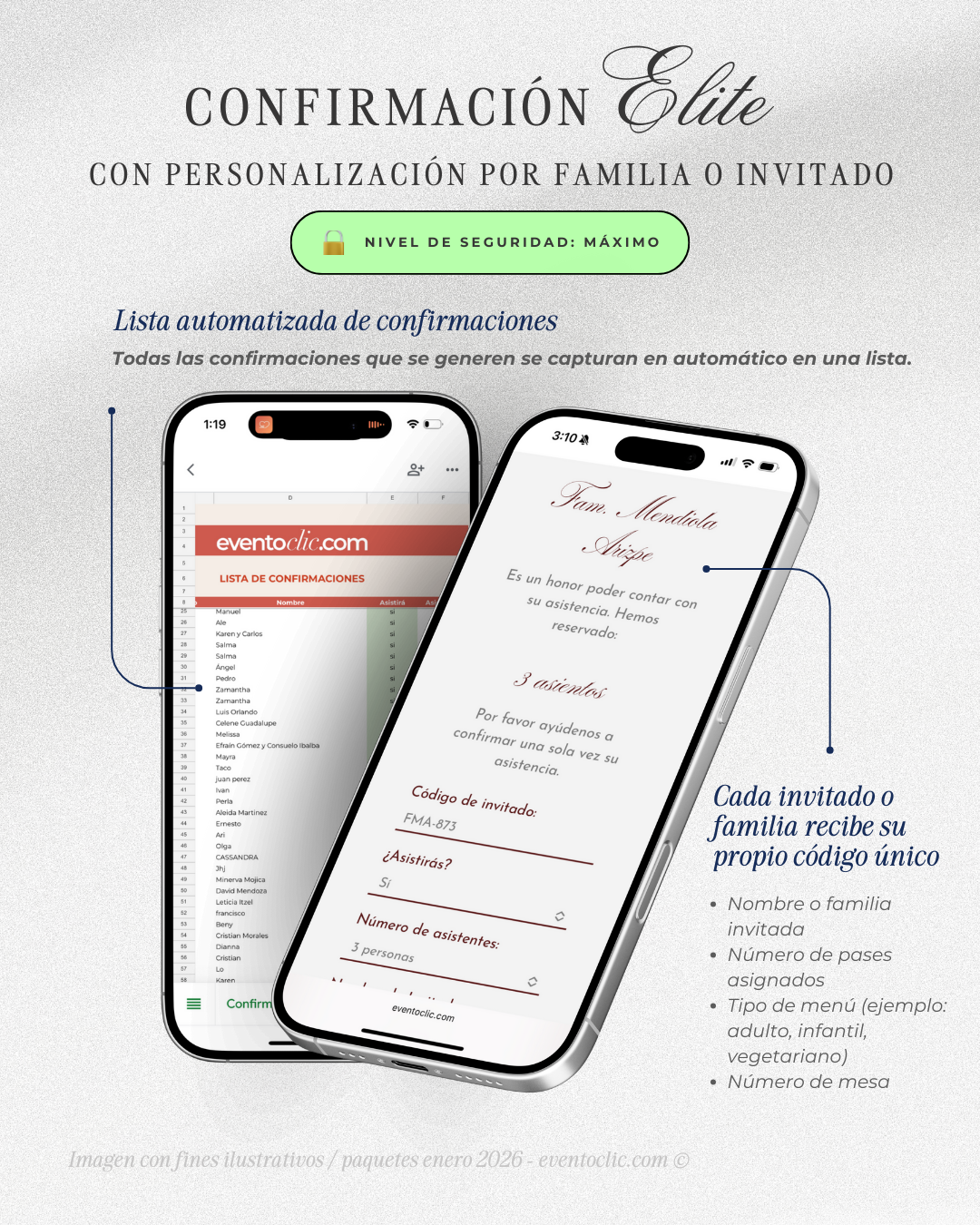 ELITE ENERO 2026 - 2 Paquete Elite Boda - Invitación web