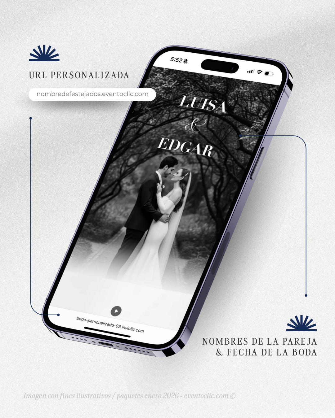 ELITE ENERO 2026 - 5 Paquete Elite Boda - Invitación web