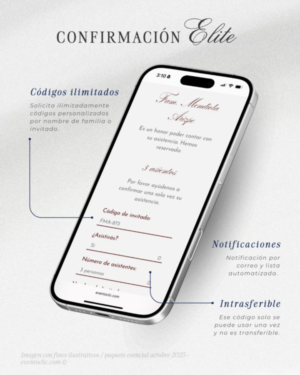 Paquete Elite Boda - Invitación web