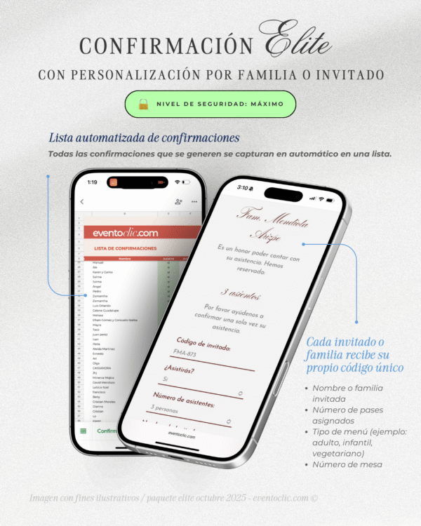 Paquete Elite XV años - Invitación web