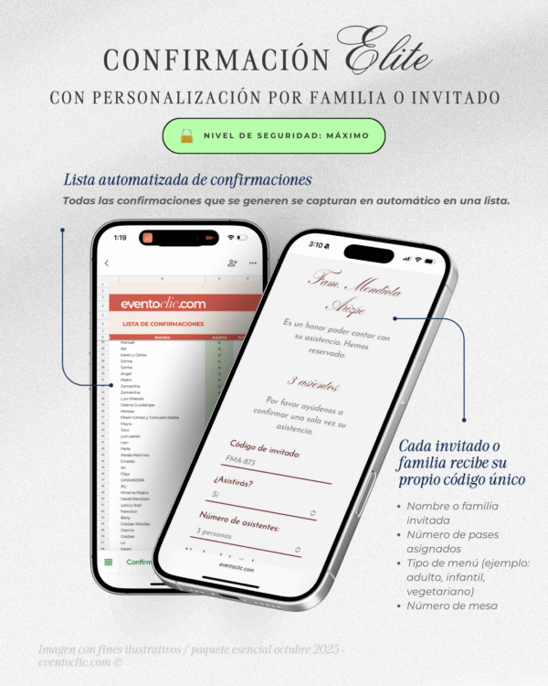 Paquete Elite Boda - Invitación web