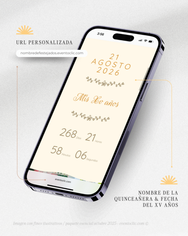 Paquete Esencial XV - Invitación Web