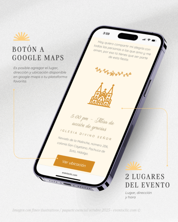 Paquete Esencial XV - Invitación Web