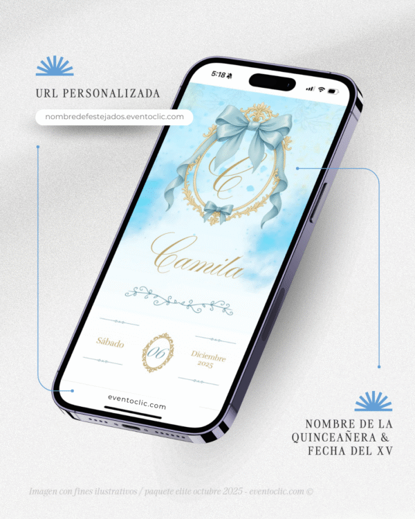 Paquete Elite XV años - Invitación web