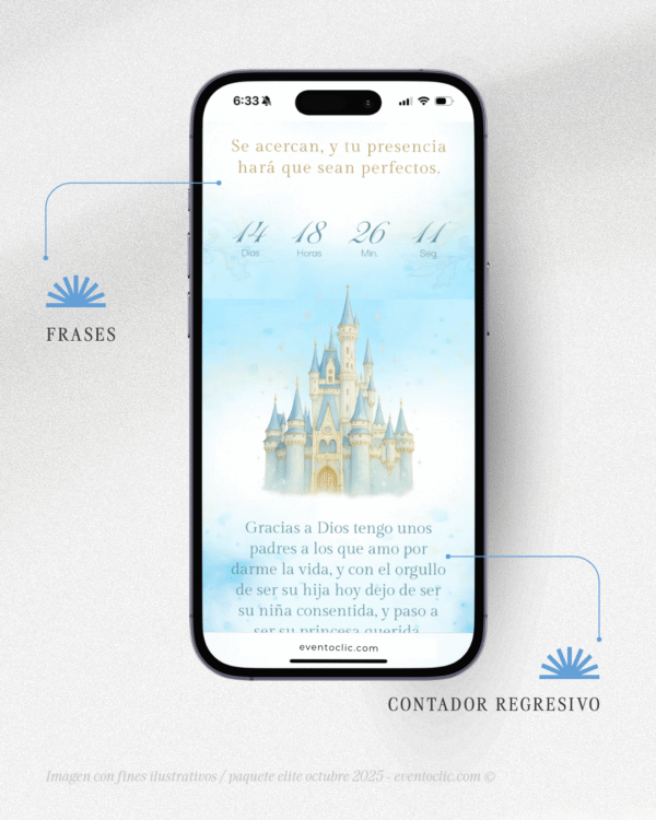 Paquete Elite XV años - Invitación web