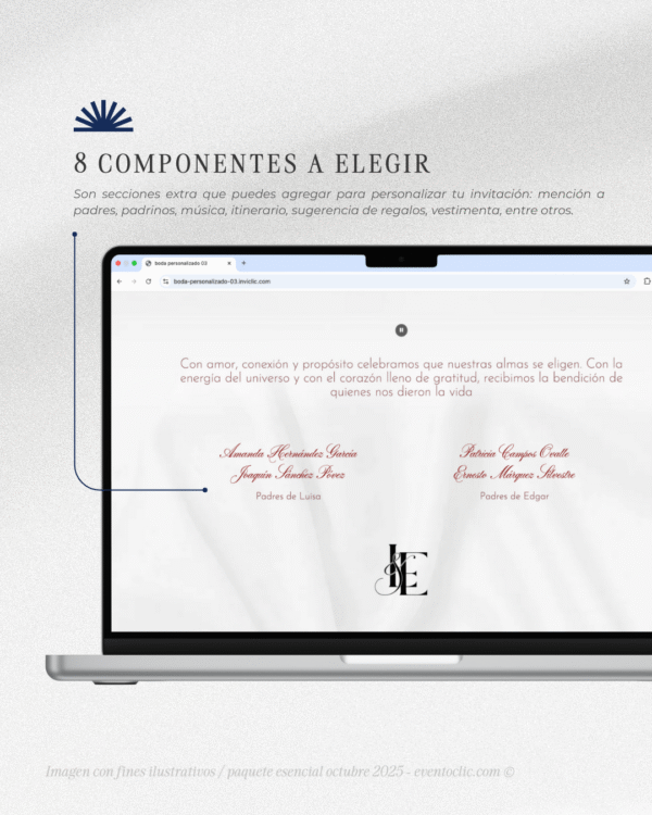 Paquete Elite Boda - Invitación web