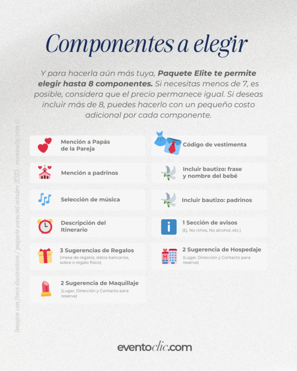 Paquete Elite Boda - Invitación web