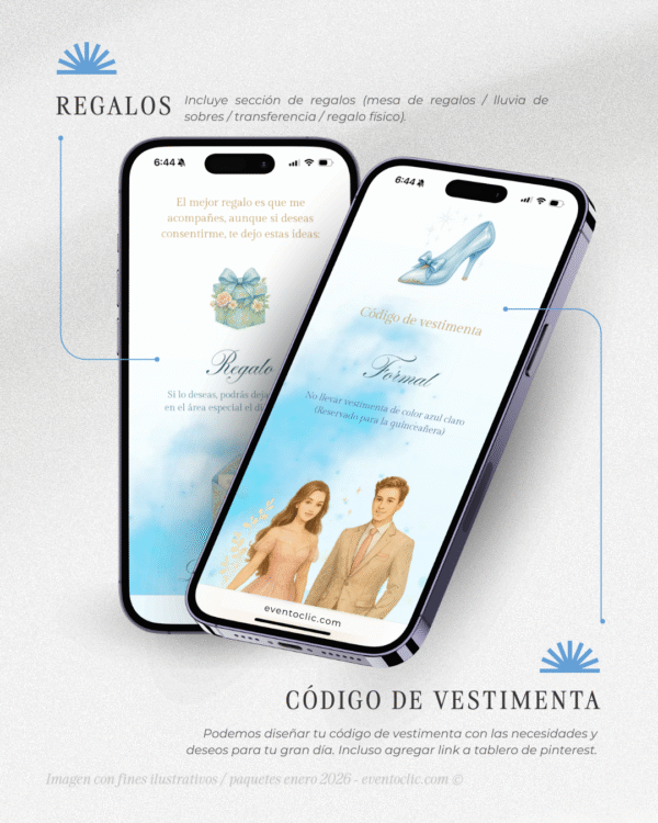 Paquete Elite XV años - Invitación Web