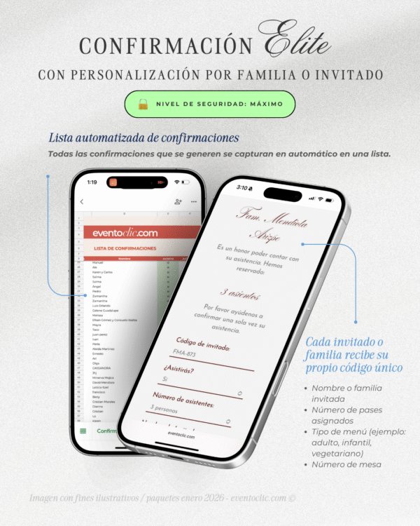 Paquete Elite XV años - Invitación Web