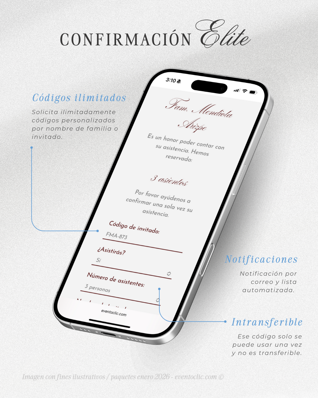 Paquete Elite XV años - Invitación Web