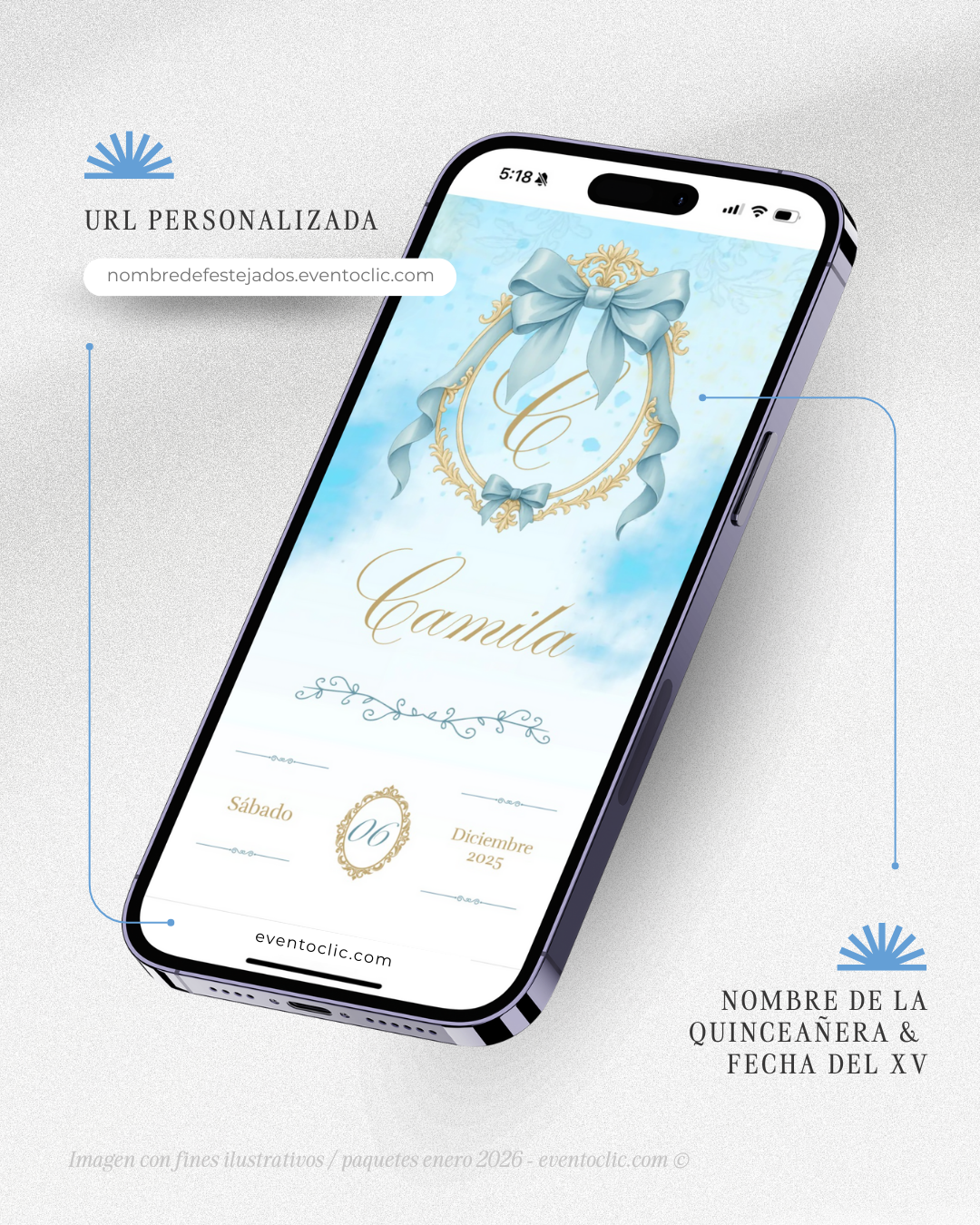 Paquete Elite XV años - Invitación Web