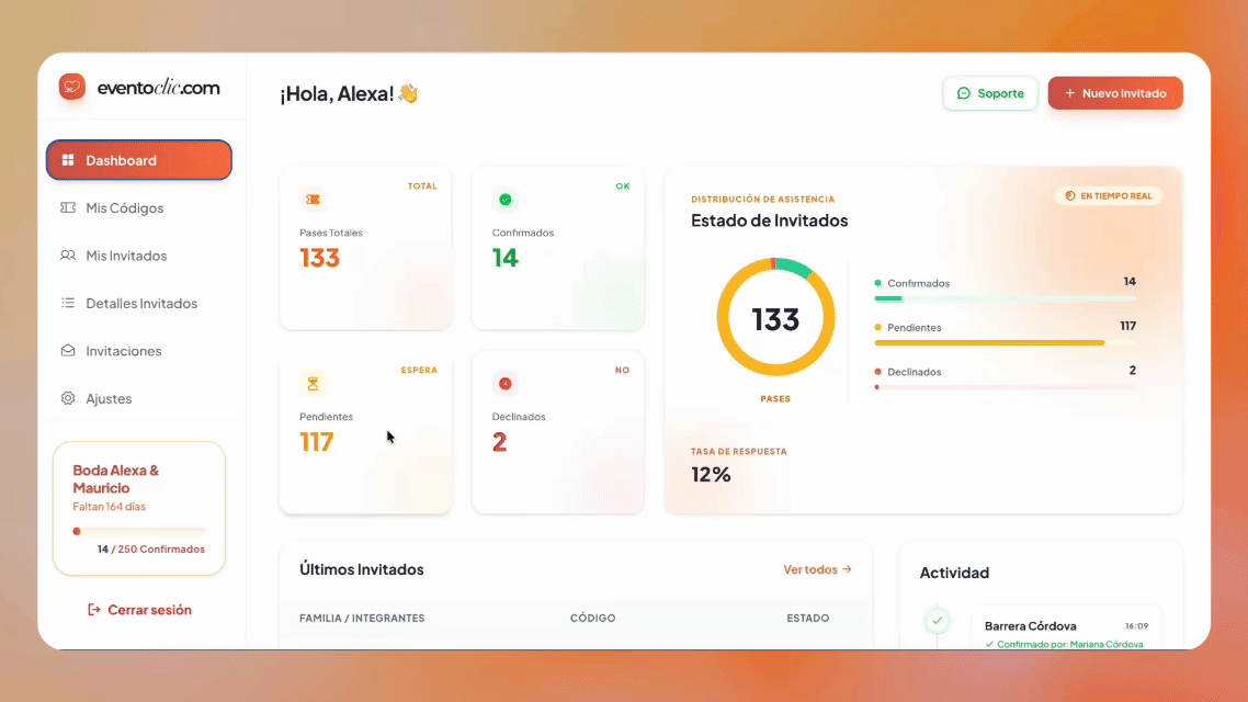 Tutorial del Centro de Control Evento Clic